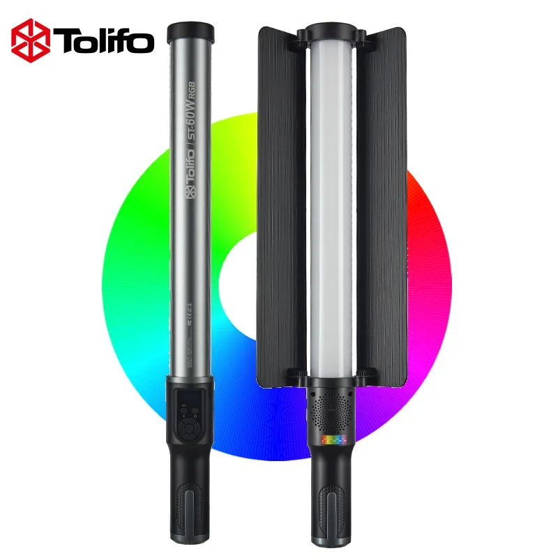 TOLIFO RGB светодиодный светильник 30 Вт ST-30RGB 60 Вт ST-60RGB ручной видеосвет для видеостудийной фотографии Type-C аккумулятор 4400 мАч
