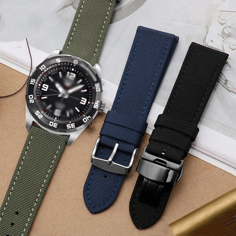 Ремешок нейлоновый для часов Seiko Casio Tissot Timex, водонепроницаемый спортивный браслет для уличных часов, аксессуары для мужчин, 20 мм