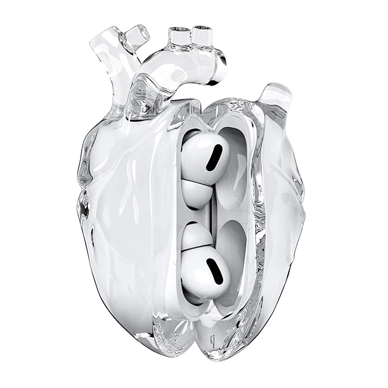 Жидкий силиконовый чехол для наушников в форме сердца для Airpods Pro 1/2, 3D чехол из жидкого силикагеля, украшение для наушников, защита от падения