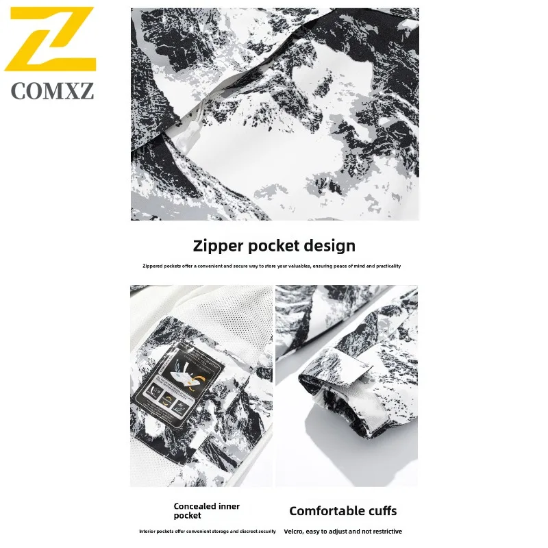COMXZ Мужская куртка Techwear 2025 Легкая ветрозащитная куртка для пешего туризма, путешествий, кемпинга, верховойдителя, осенняя свободная куртка с капюшоном (art.: 3920d1c79999e) - 3920d1c79999e