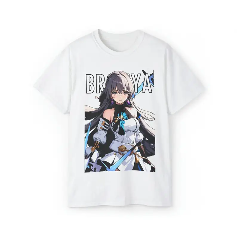 Хлопковая футболка унисекс с веером Bronya honkai star rail (art.: 3920c8050b14f) - 3920c8050b14f