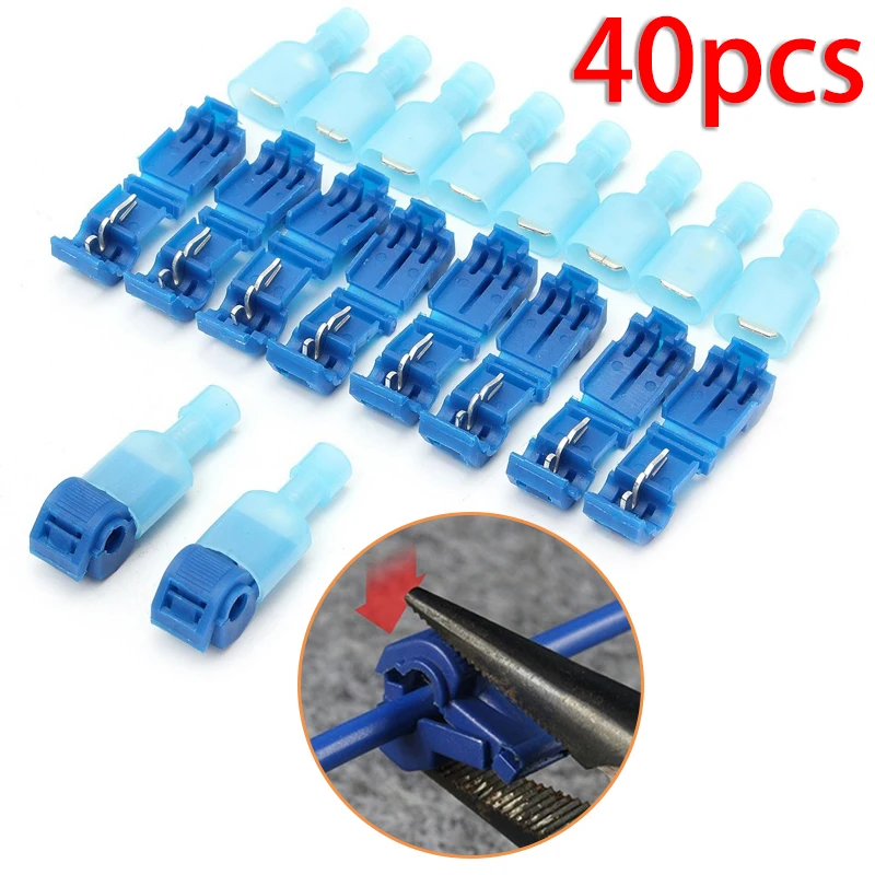 40 шт., пластиковые соединители для кабелей, 16-14AWG