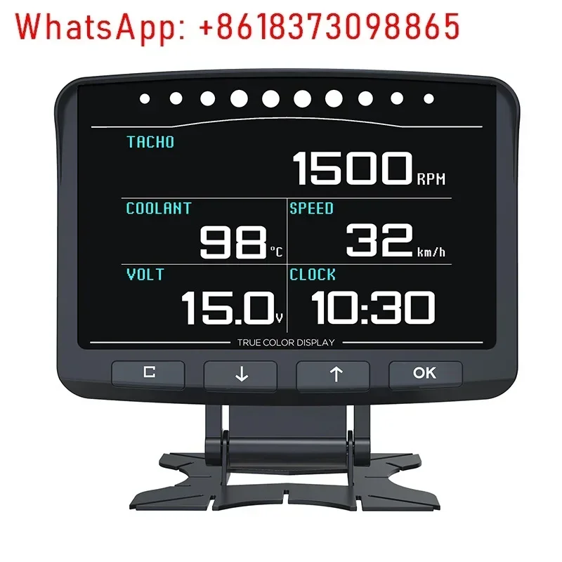 АВТОЛИЙ автомобильный многофункциональный OBD-метр, турбинный счетчик, измеритель температуры воды, вольтметр, поворотная скорость, проекционный дисплей