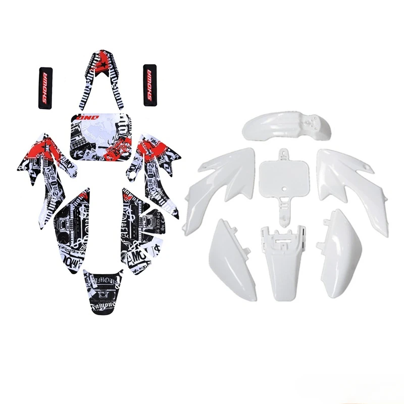 Комплект графических наклеек и пластиковых крыльев для Honda CRF50F XR50, SDG, SSR 125, аналогичных мотоциклов с грязевой ямой 50-125 куб.см.