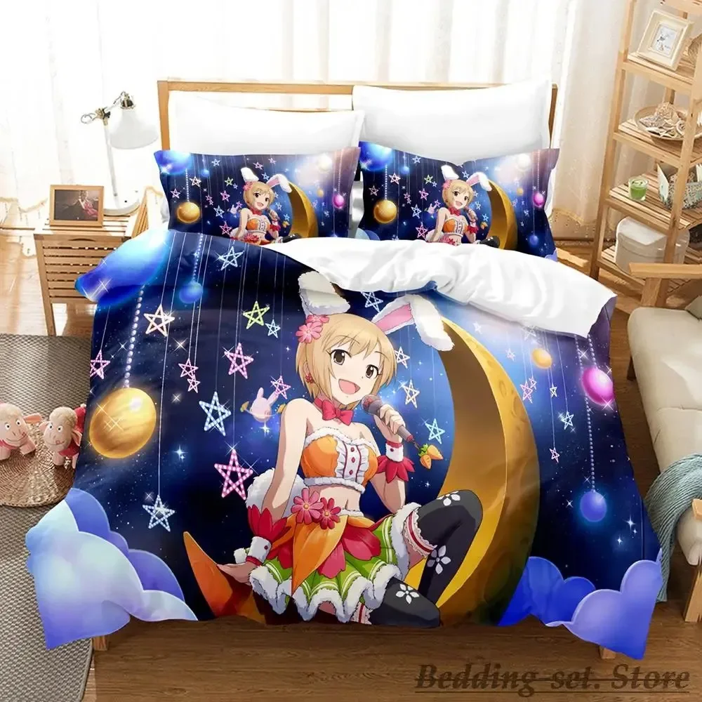 Фото Новый комплект постельного белья THE iDOLM @ STER Золушка для девочек Starlight, комплект постельного белья с героями мультфильмов, аниме, комплект из трех предметов для взрослых и детей, комплекты пододеяльников для спальни №5
