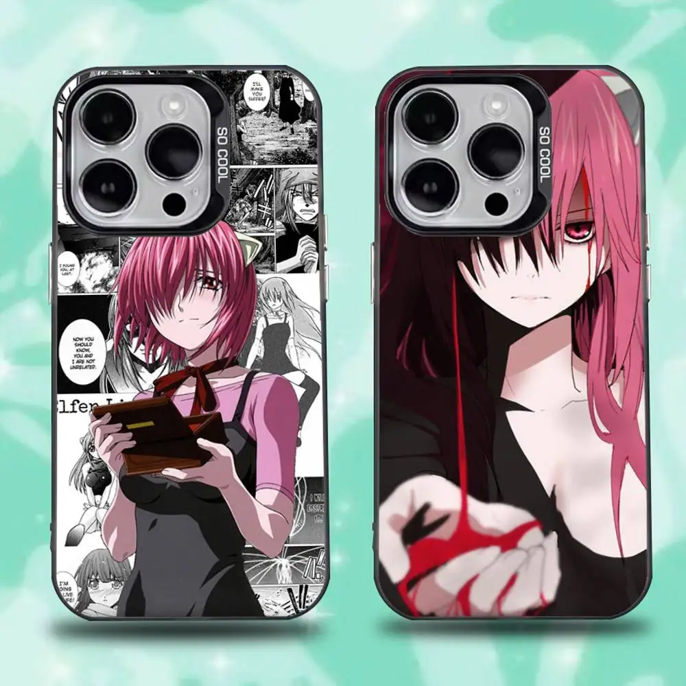 COOL ANIME Elfen Lied чехол для телефона iPhone 16,15,14,13,12,11,Mini,Pro,E,SE4,XS,MAX Black Candy Matte Cover