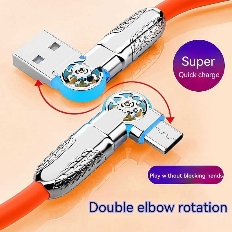 Фото Кабель USB C для быстрой зарядки, мягкий силиконовый кабель типа C для Xiaomi Samsung S22 S20 №3