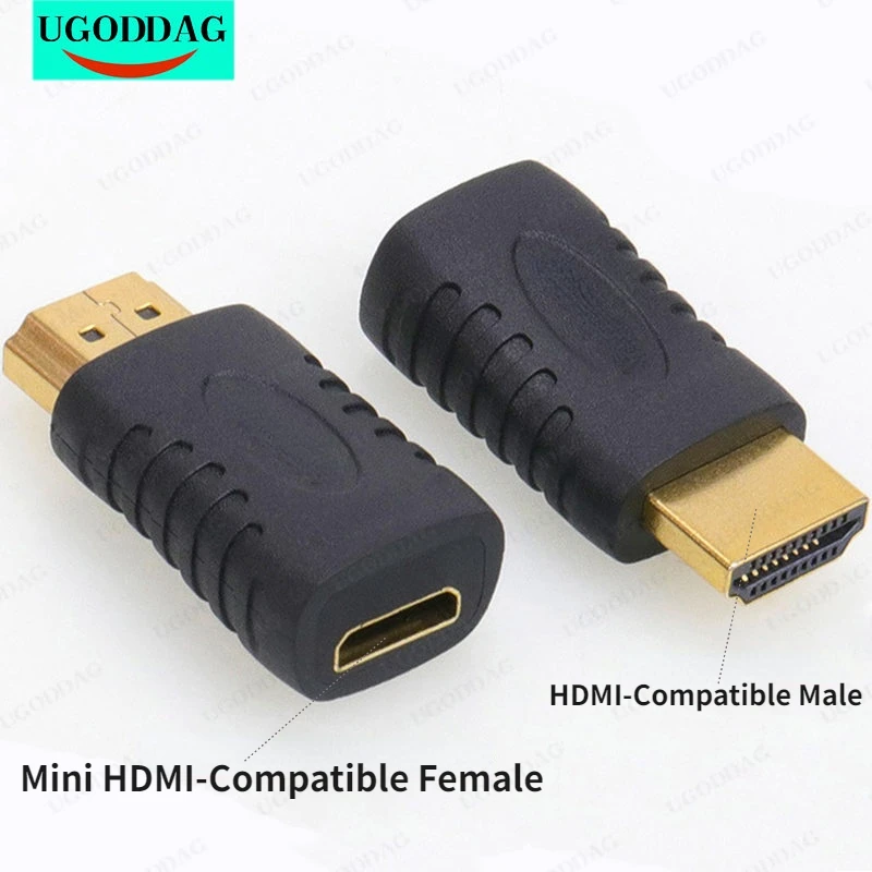 Мини HDMI-совместимый адаптер HD штекер на Мини HD гнездо конвертер для HD ТВ full 1080p HD ТВ камера проектор компьютер мультимедиа