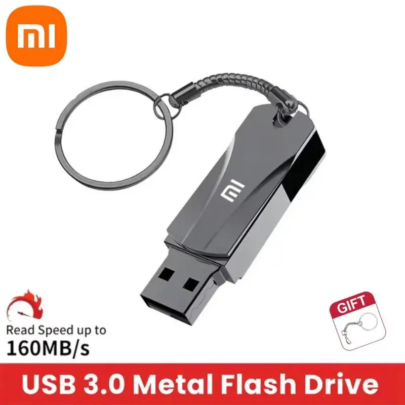 Оригинальный металлический U-диск Xiaomi 16 ТБ USB 3,0, высокоскоростная передача файлов, водонепроницаемая ручка, 2 ТБ, 1 ТБ, портативная память, USB-накопитель