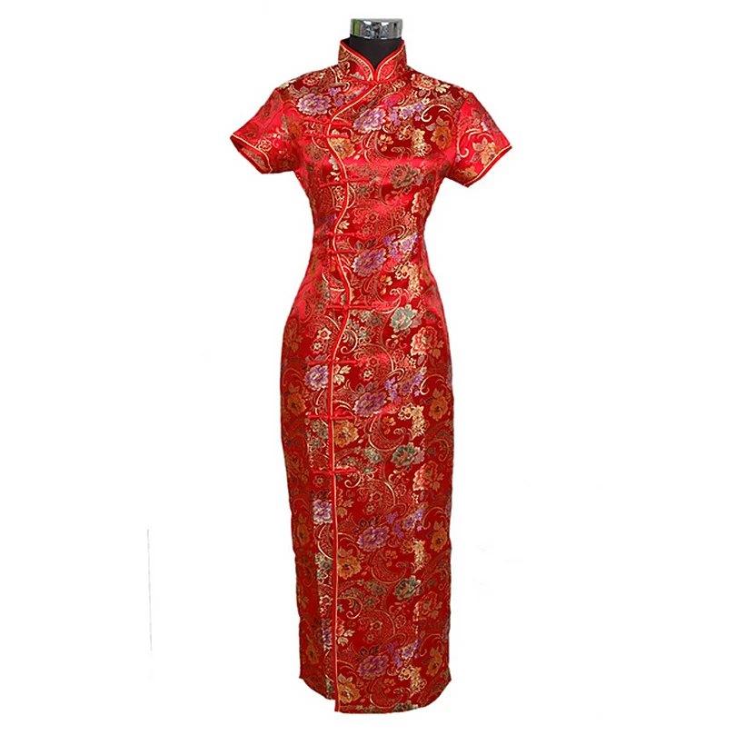 Китайское традиционное женское длинное платье Qipao Cheong-sam, свадебное вечернее платье, размер S M L XL XXL XXXL C0001 (art.: 3920d10d90fcf) - 3920d10d90fcf
