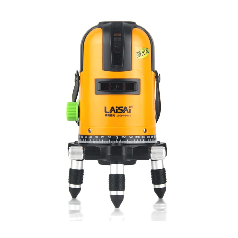 Laisai LSG649SPD-3 Синий и зеленый вращающийся лазерный уровень 360, лазерный инструментальный уровень для инженерных геодезических и картографирования