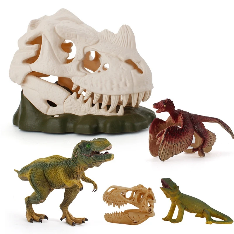 Dinosaur Skeleton Spray Tyrannosaurus With Light Sound Park Dinosaur Bone Scene Decoration For Kids Educational Toy