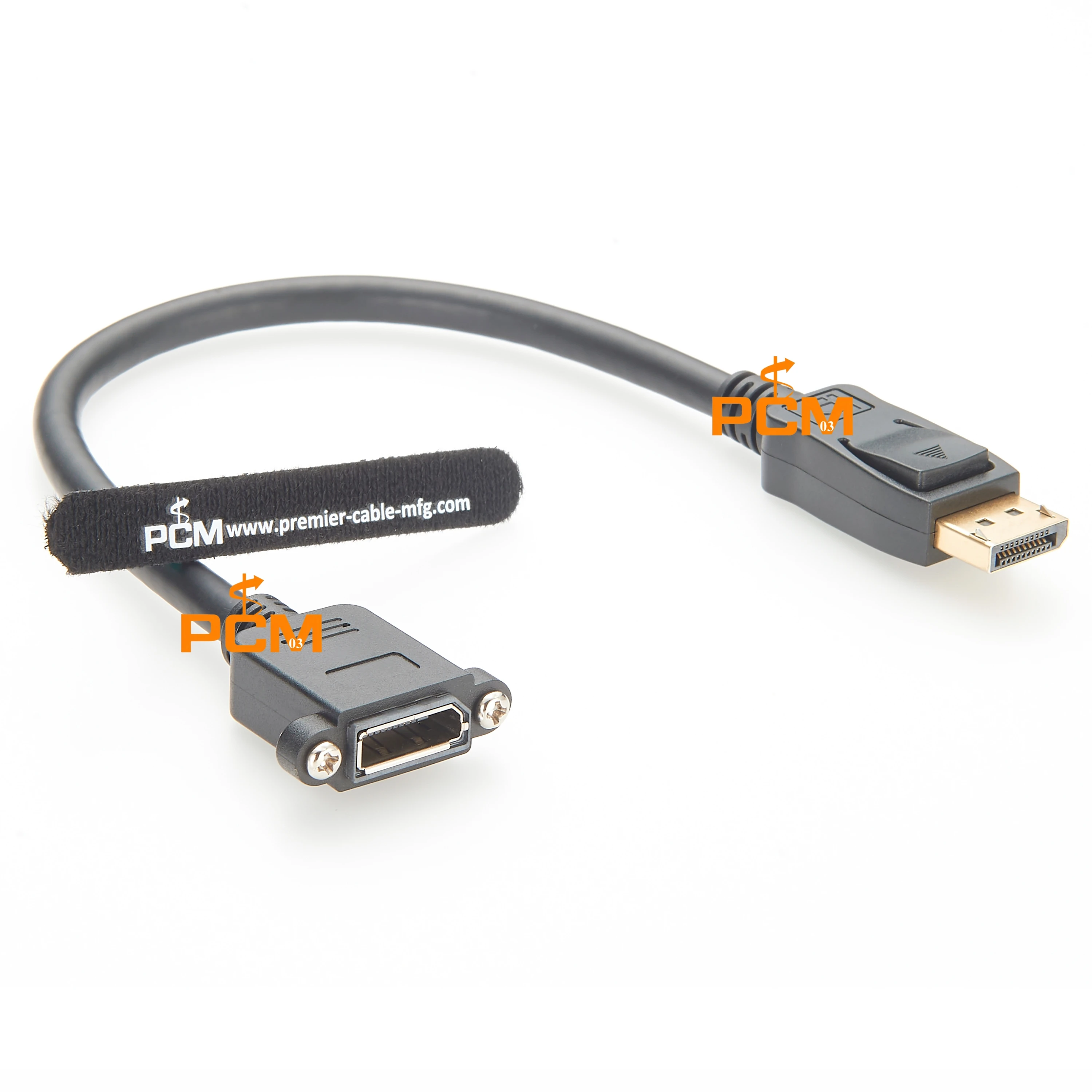 Фото 2 шт., 0,3 м, 1,4 версии, 4K при 60 Гц, DP DisplayPort, удлинительный кабель для крепления на панели, DisplayPort-DisplayPort, «папа-мама» №2