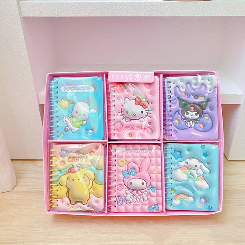 Блокнот Sanrio Hello Kitty Kuromi, Ежедневные Еженедельники, Милый Студенческий Блокнот Со Спиральной Переплетом