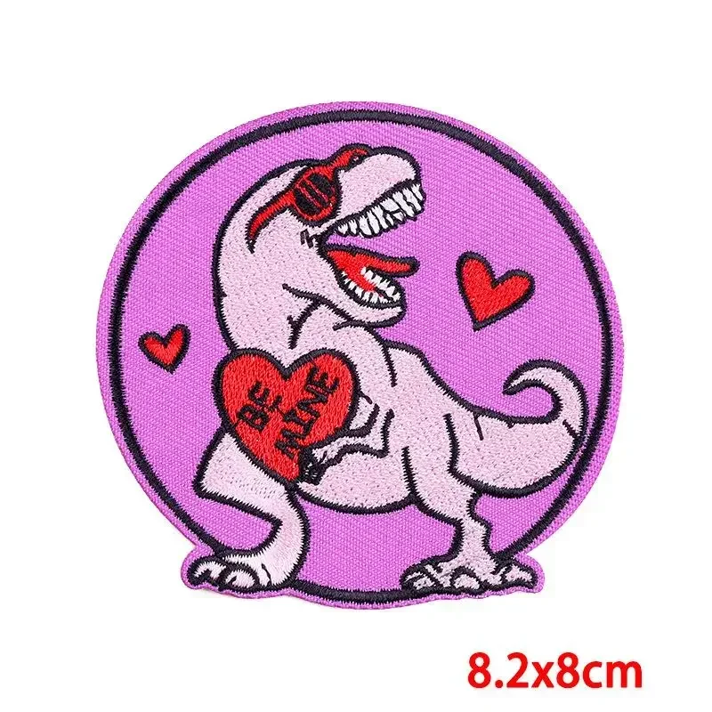 Фото Embroidered Patch Iron On Patches for Clothing Pocket Wolf Clothes Stickers Fabric Sewing Thermal Adhesive Applique Fusible №5