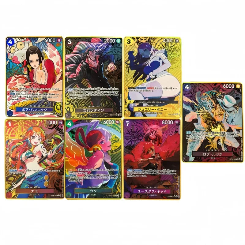 7 шт./компл. OPCG One Piece THE BEST Rob Lucci Collection Box Set Diy Самодельная карта Аниме Nami Uttar Мультяшная лазерная карта с преломлением