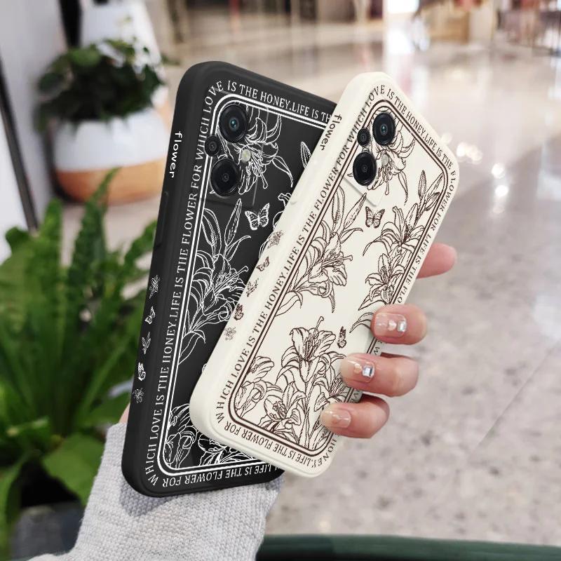 Чехол для телефона Line Rich Flower для Xiaomi Poco X6 M5 M5S F5 X5 F4 X4 M4 F3 M3 X3 F2 Pro X2 4G 5G GT, силиконовый чехол (art.: 3920c5fe59e9b) - 3920c5fe59e9b