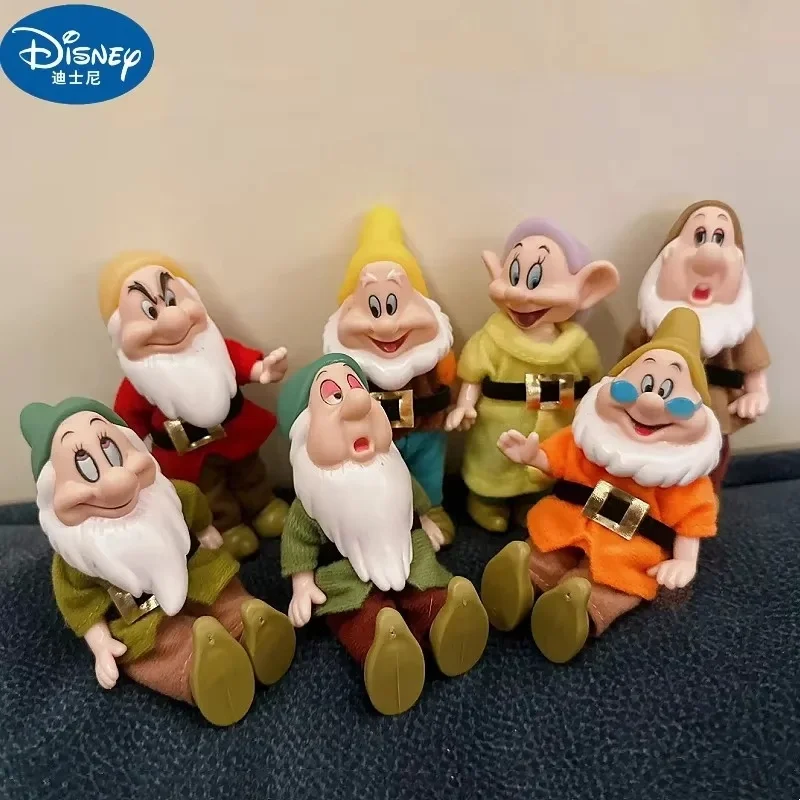 7 шт. Disney Белоснежка и семь гномов, экшн-фигурки, игрушки 15 см, коллекция кукол из ПВХ принцессы, игрушки для праздничных подарков