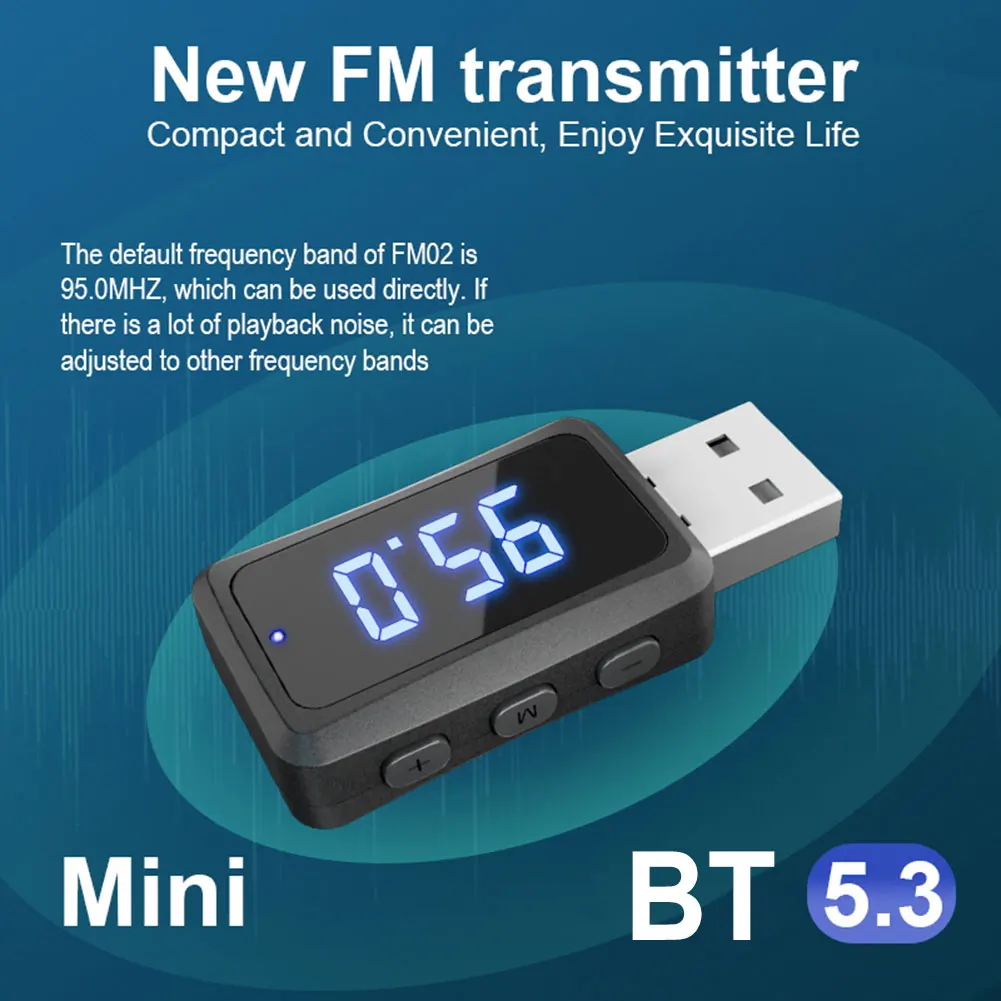 FM-трансмиттер FM02 с Bluetooth и USB-портом
