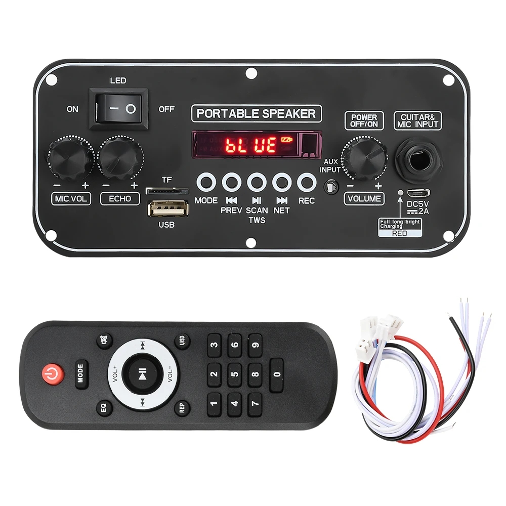 Bluetooth 5.1 DC 5 В MP3 WAV APE Плата декодера 2*10 Вт Усилитель Автомобильный аудио DIY Музыкальный плеер FM Радиомодуль USB/TF/LINE IN/FM