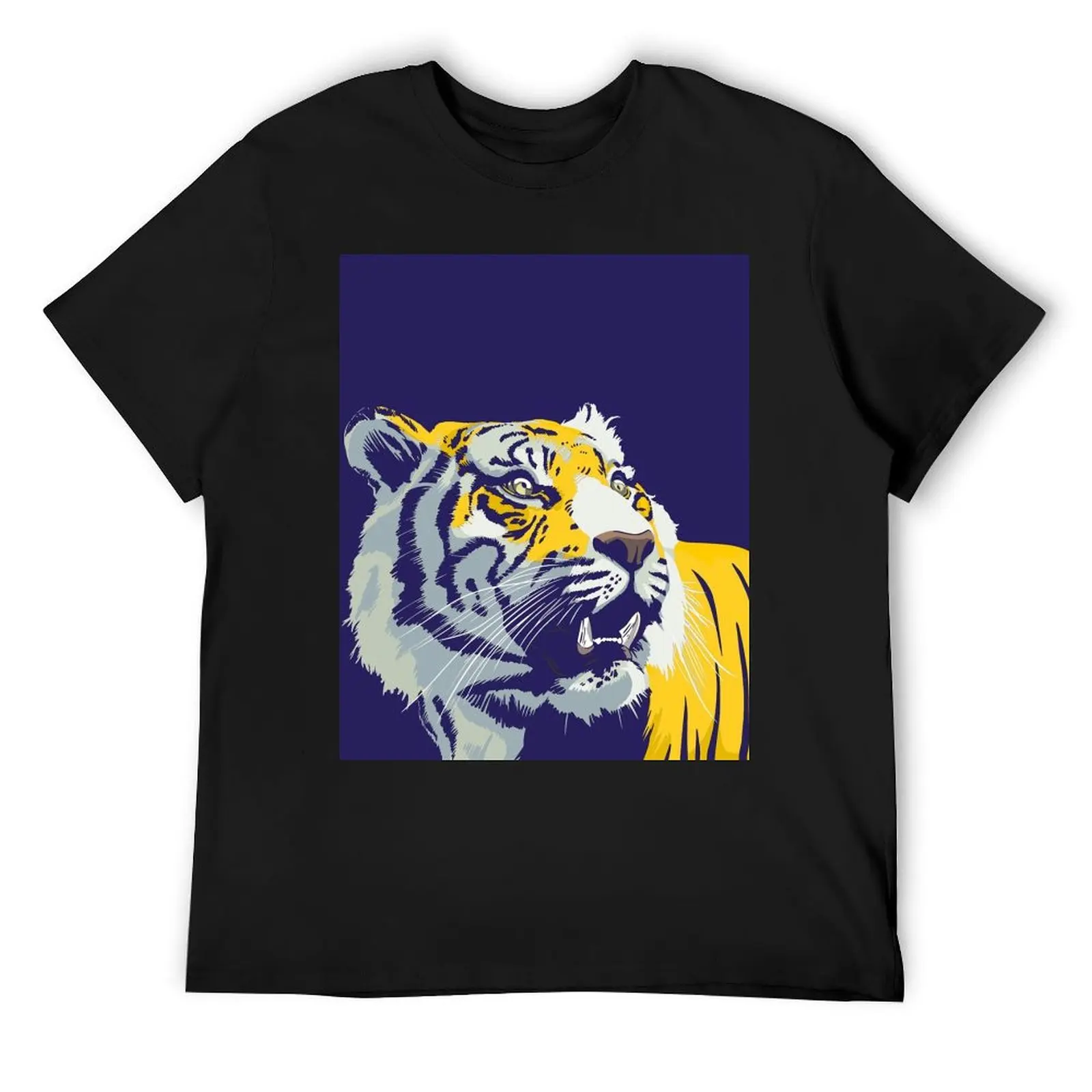 Фиолетовая и золотая Bengal Tiger Bayou, футболки с аниме-фигурками, мужская тренировочная рубашка