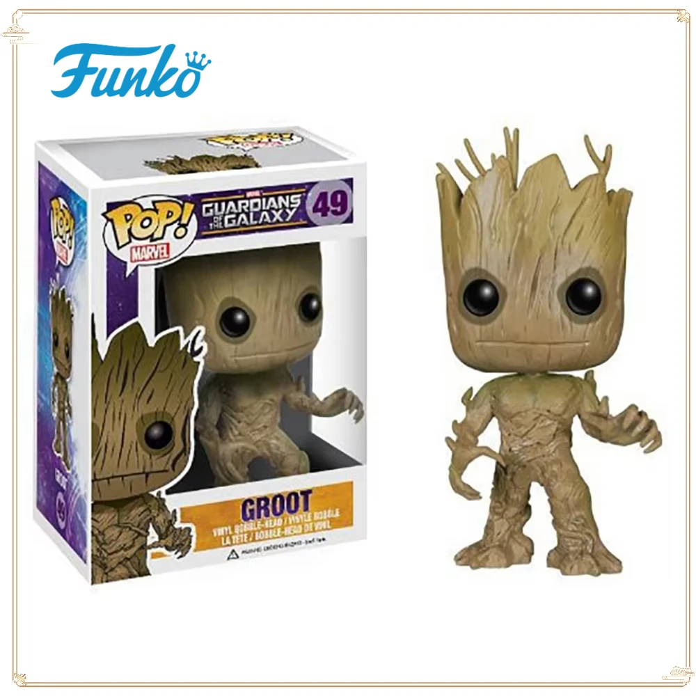 Игрушечные фигурки FUNKO POP Guardians of The Galaxy, классические модели кукол Groot, детская коллекция на день рождения, популярные забавные подарки