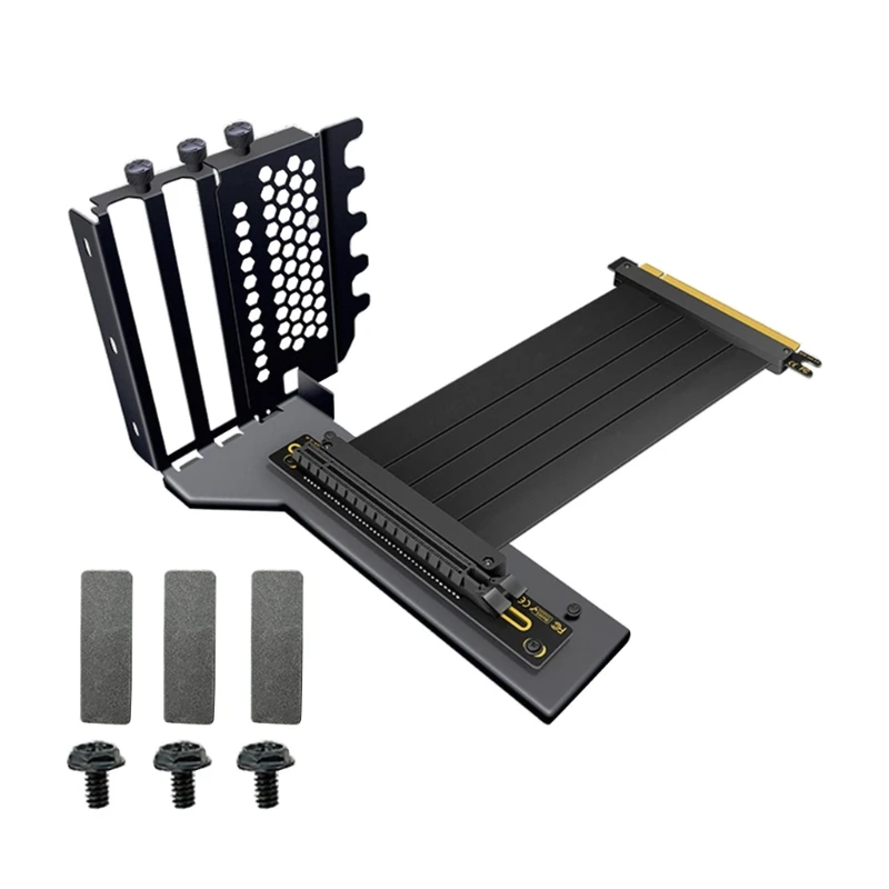 PCIE x16 Универсальный вертикальный держатель графического процессора Комплект Riser ATX Matx Чехол Поддержка рулевого