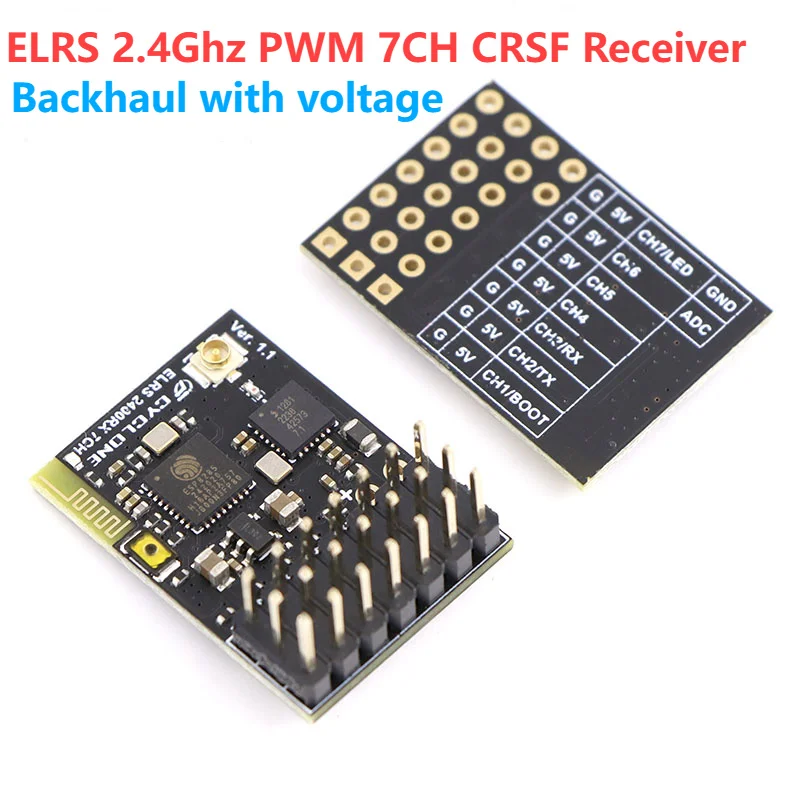 Приемник ELRS 2,4 ГГц PWM 7CH CRSF поддержка ELRS 3,2 PWM/CRSF протокол медной трубы антенна для радиоуправляемого FPV дрона самолета