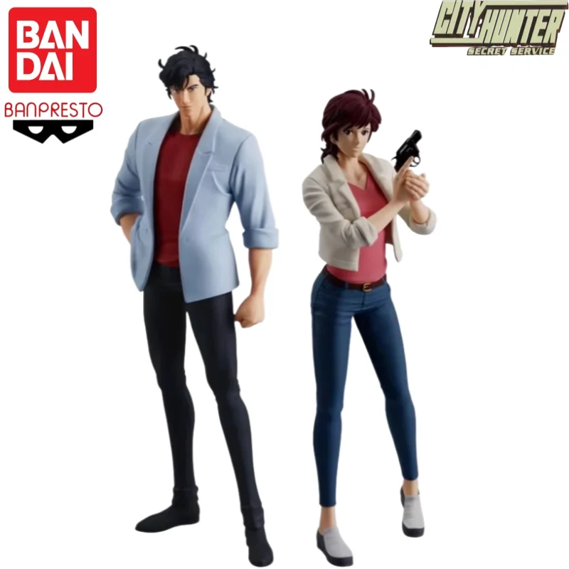 В наличии Bandai Banpresto Original City Hunter Saeba Ryo Makimura Kaori Гаражная статуя Модель игрушки Статуя Коллекционные украшения