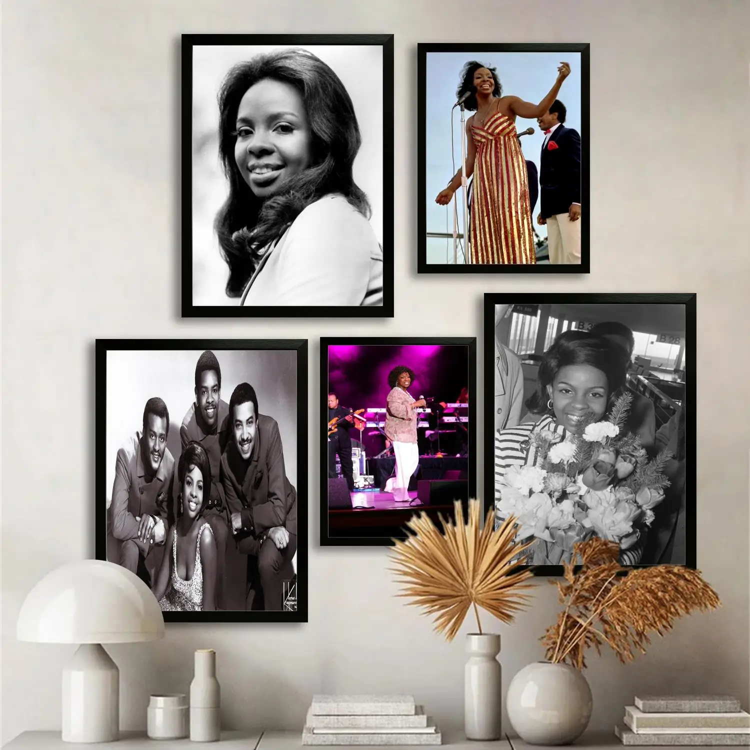 Плакат на холсте Gladys Knight и настенное искусство, печать с изображением, современный декор для семейной спальни, декоративная живопись