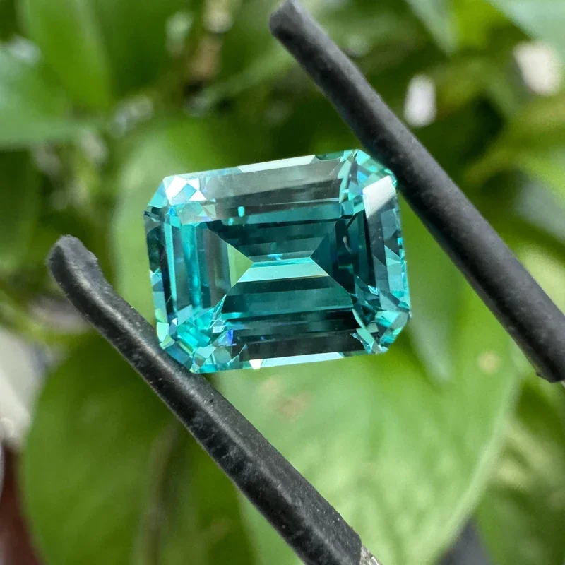 Выращенный в лаборатории Paraiba Изумрудная огранка VVS1 Сапфир Драгоценный камень для подвесок DIY для изготовления ювелирных изделий Материалы на выбор Сертификат AGL Украшения и аксессуары