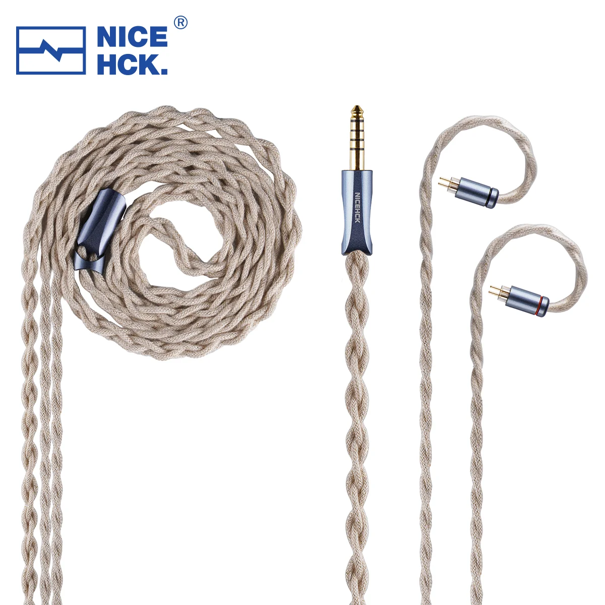 Кабель NICEHCK WabiZone 5N, монокристаллический, серебристый + OCC + посеребренный медный сменный провод высокой проводимости для наушников NX8