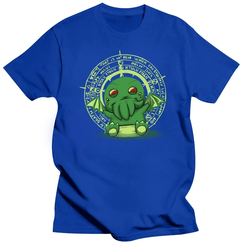 Футболки The Littlest Elder God, мужские футболки Call Of Cthulhu Lovecraft, новинка, футболка из 100% хлопка, классические футболки с круглым вырезом (art.: 3920cd020d44e) - 3920cd020d44e