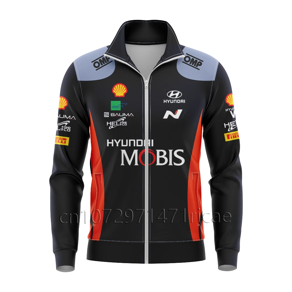 Джерси WRC для ралли, команды HYUNDAI, дышащая мужская Спортивная одежда для езды на мотоцикле, езды на велосипеде, куртка с воротником-поло на мо...