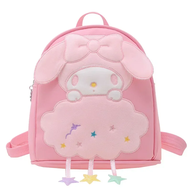 Фото Sanrio hello kitty детский рюкзак kuromi pu школьный рюкзак принцесса кукла аксессуары сумка детский сад для девочек дорожная сумка на плечо №5