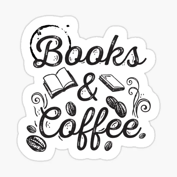 Книжки кофе 5 шт. наклейки для дома наклейки на стену фон художественные Детские окна украшения для гостиной милые бутылки для воды для ноут...