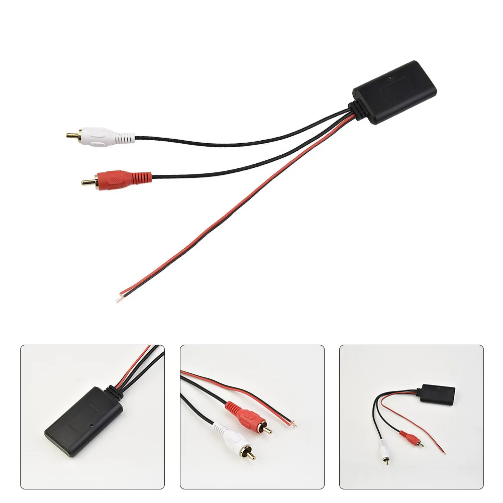 Фото Автомобильный модуль приемника Bluetooth, адаптер кабеля 2RCA AUX, музыкальный аудио стерео приемник для транспортных средств с интерфейсом 2RCA №5