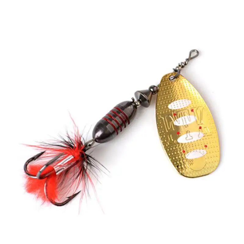 Фото FTKSpinner Bait 7,5 г 12 г 17,5 г Жесткая ложка для окуня Металлическая рыболовная приманка с тройными крючками для ловли щуки №3