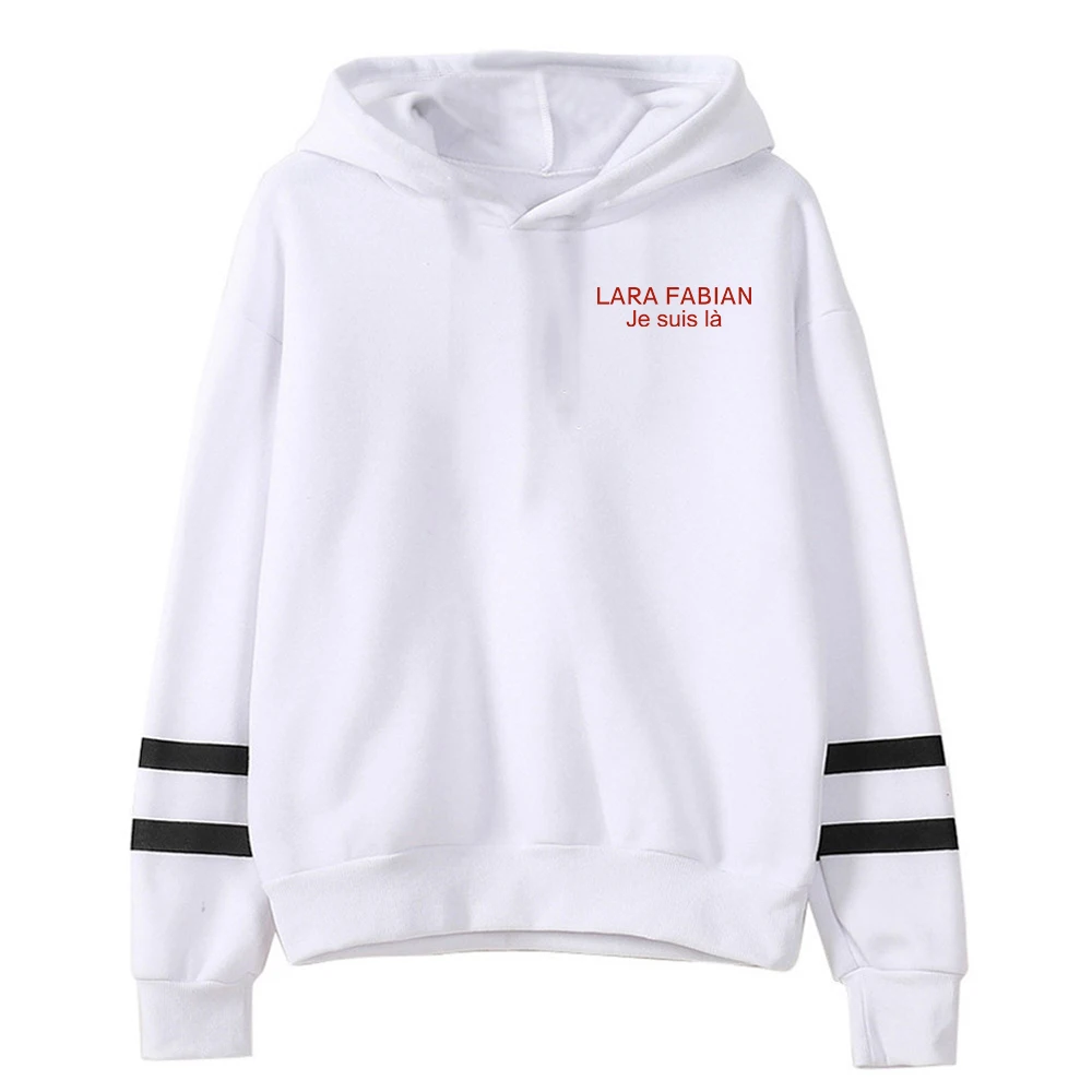 Фото Lara Fabian Kadın ѕ eeиѕ Ià Merch Толстовка с капюшоном унисекс без карманов с параллельными перекладинами и рукавами Уличная одежда Мужчины Женщины Толстовки с капюшоном №2