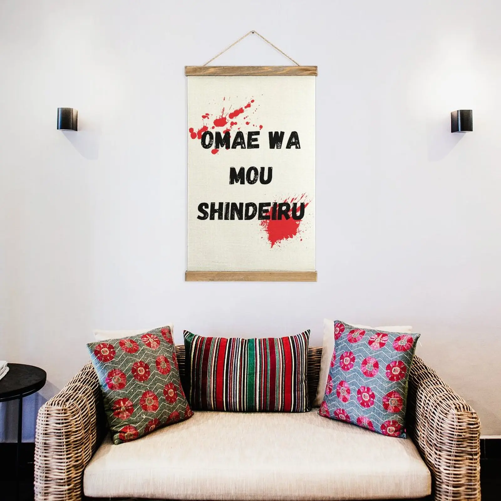 Винтажная аниме-наклейка OMAE WA MOU shindiru Kanji, Картина на холсте, украшение для рукоделия, графический бар с юмором Стиль живописи Хань (art.: 3920c8527ef45) - 3920c8527ef45