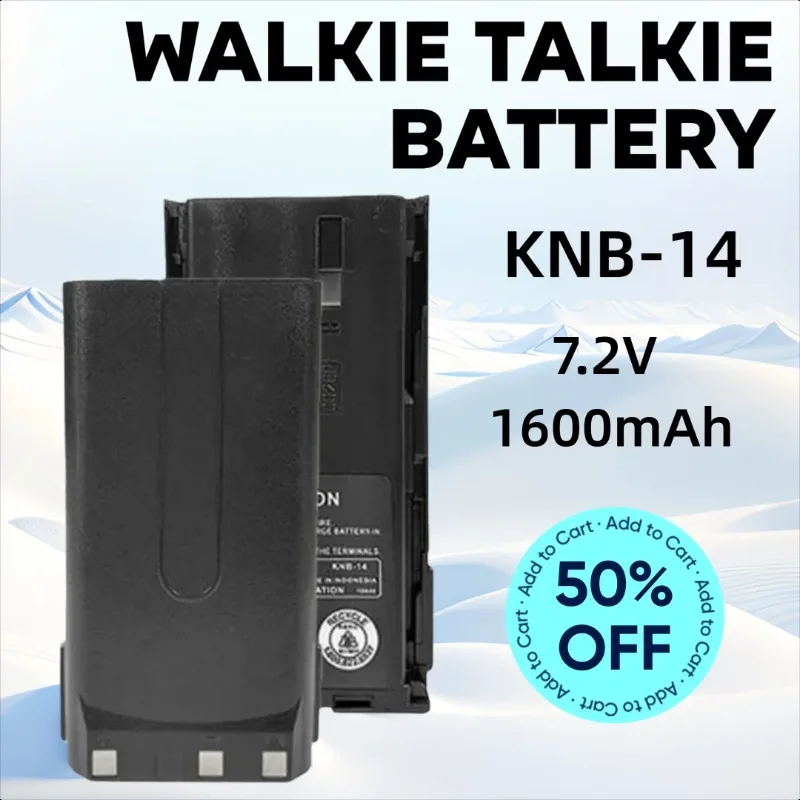 7,2 В 1600 мАч KNB-14 для Kenwood TK378 TK3107 Батарея рации Литий-ионные аккумуляторы