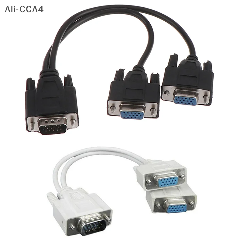 Фото CCA4-15Pin VGA «папа» на 2, VGA «мама» VGA, разветвитель, кабель видеомонитора №5