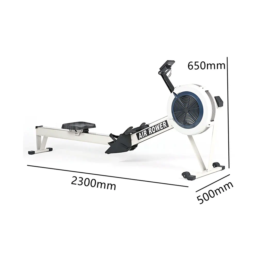 Customized Logo Commercial Air Rower Gym Equipment with Iron Frame and Fan Iron Flywheel Rowing Machine with Monitor (art.: 3920d1ee94107) - 3920d1ee94107