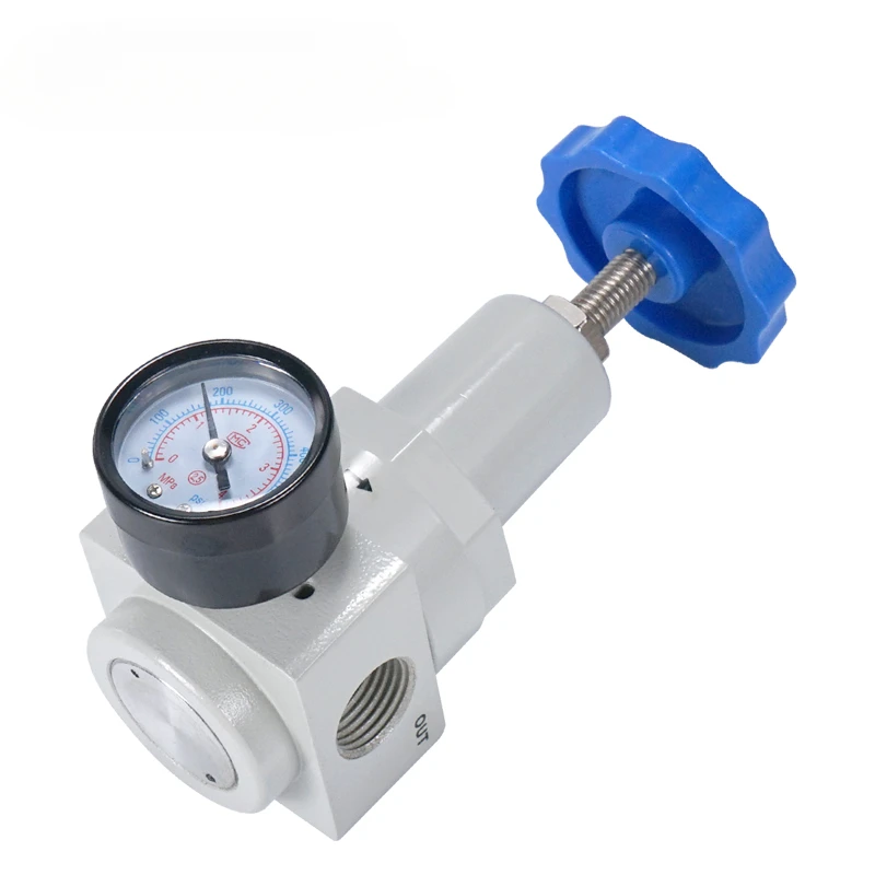 Фото QTYH-8 QTYH-10 QTYH-15 QTYH-25 QTYH-50 1/4 3/8 1/2 2 BSP Входной порт Пневматический регулятор воздуха высокого давления 0–40 бар с манометром №3