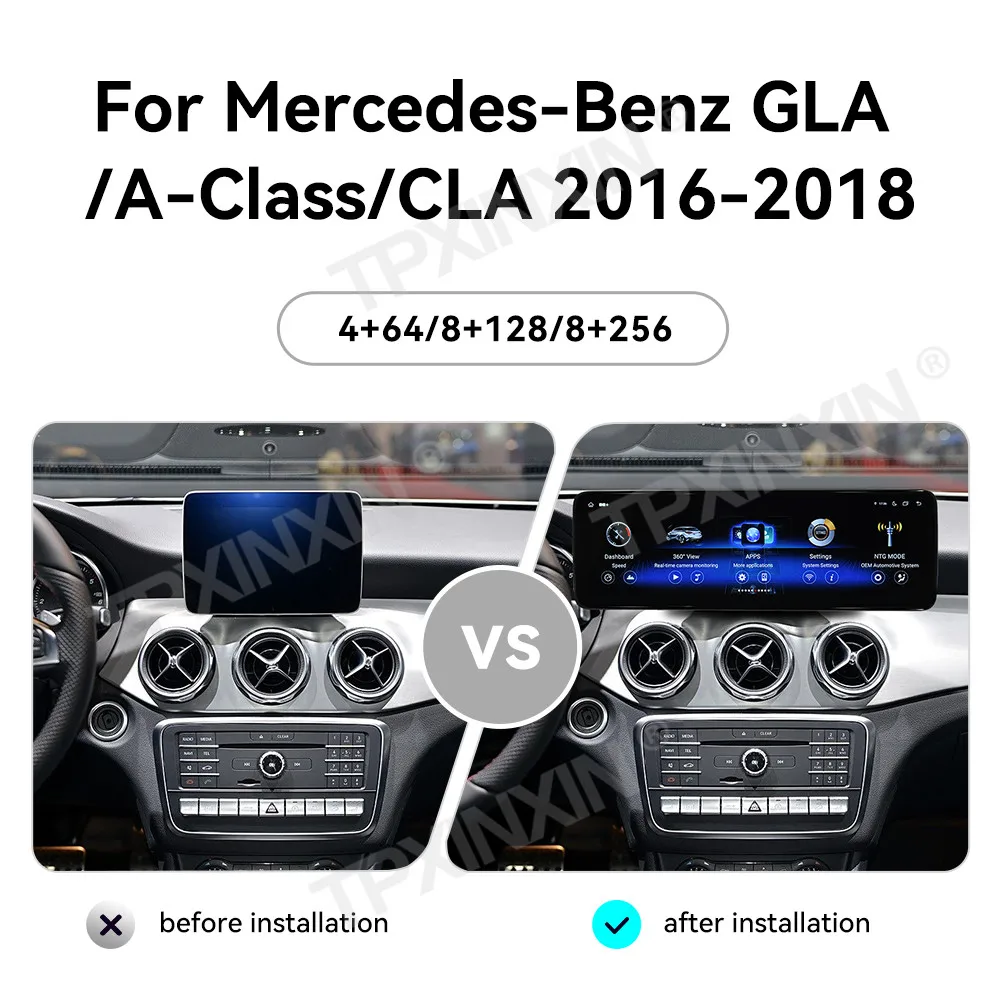 Автомобильный радиоприемник 14,9 дюйма для Mercedes-Benz GLA A CLA X156 W176 C117 W246 2016-2018, мультимедийный видеоплеер, GPS-навигация, Carplay Unit 4G