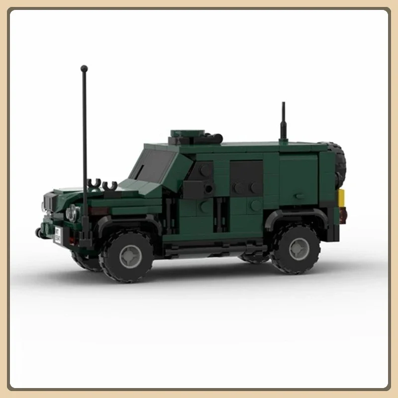 Строительные блоки MOC LMV 2, модель бронеавтомобиля, военная серия, креативный подарочный набор-головоломка