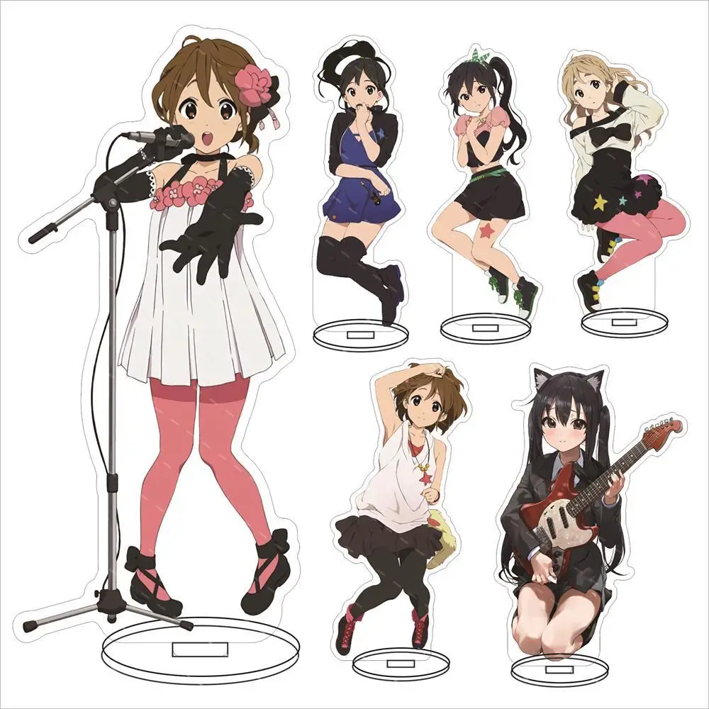 Аниме K-ON! Акриловая подставка Kawaii Girls Figure Yui Hirasawa Mio Akiyama Ritsu Tainaka Tsumugi Kotobuki Косплей Модель Стенд Подарок