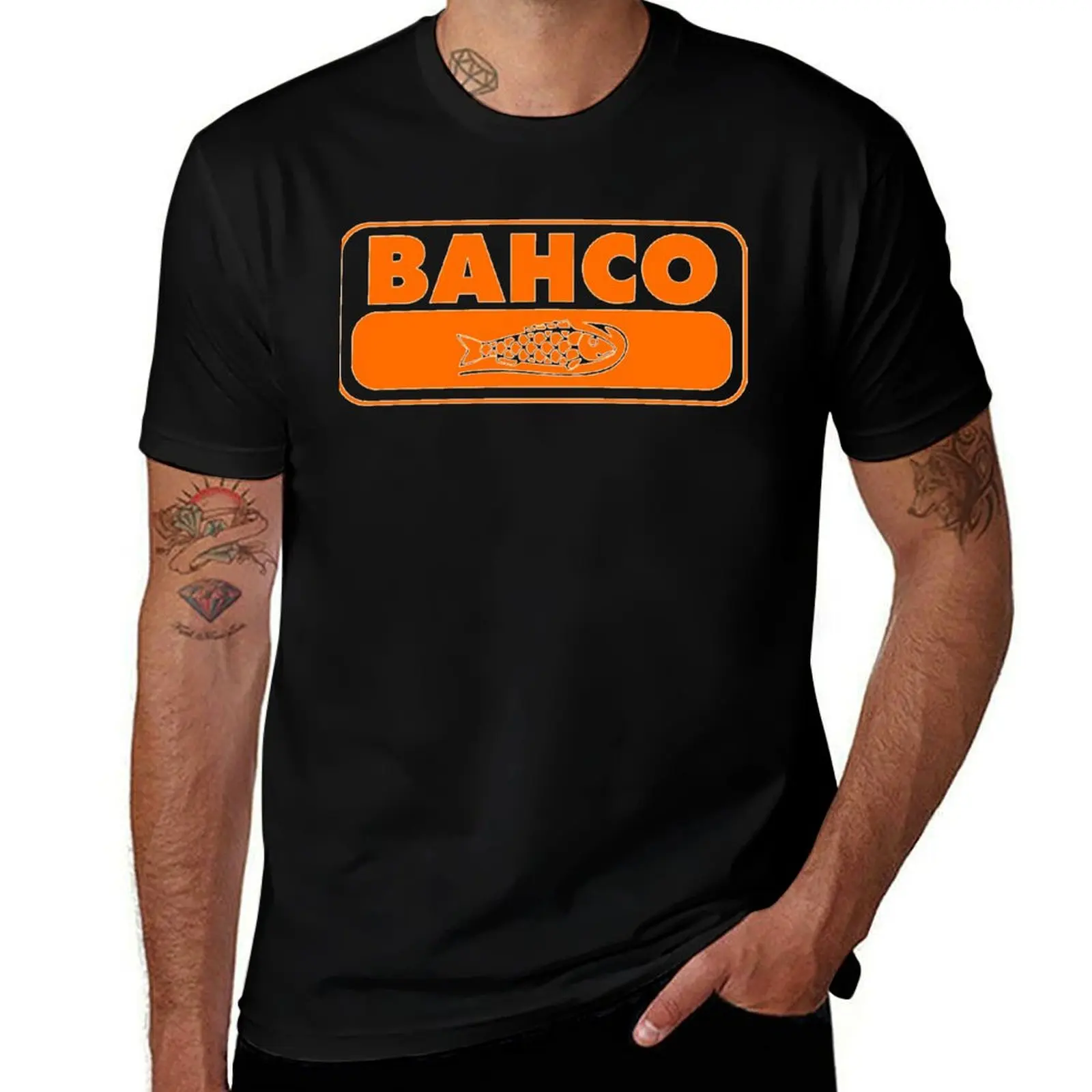 Bahco Tools Orange Fish Logo design Классическая футболка летние топы футболка с рисунком дешевые вещи заготовок футболки для мужчин с графикой