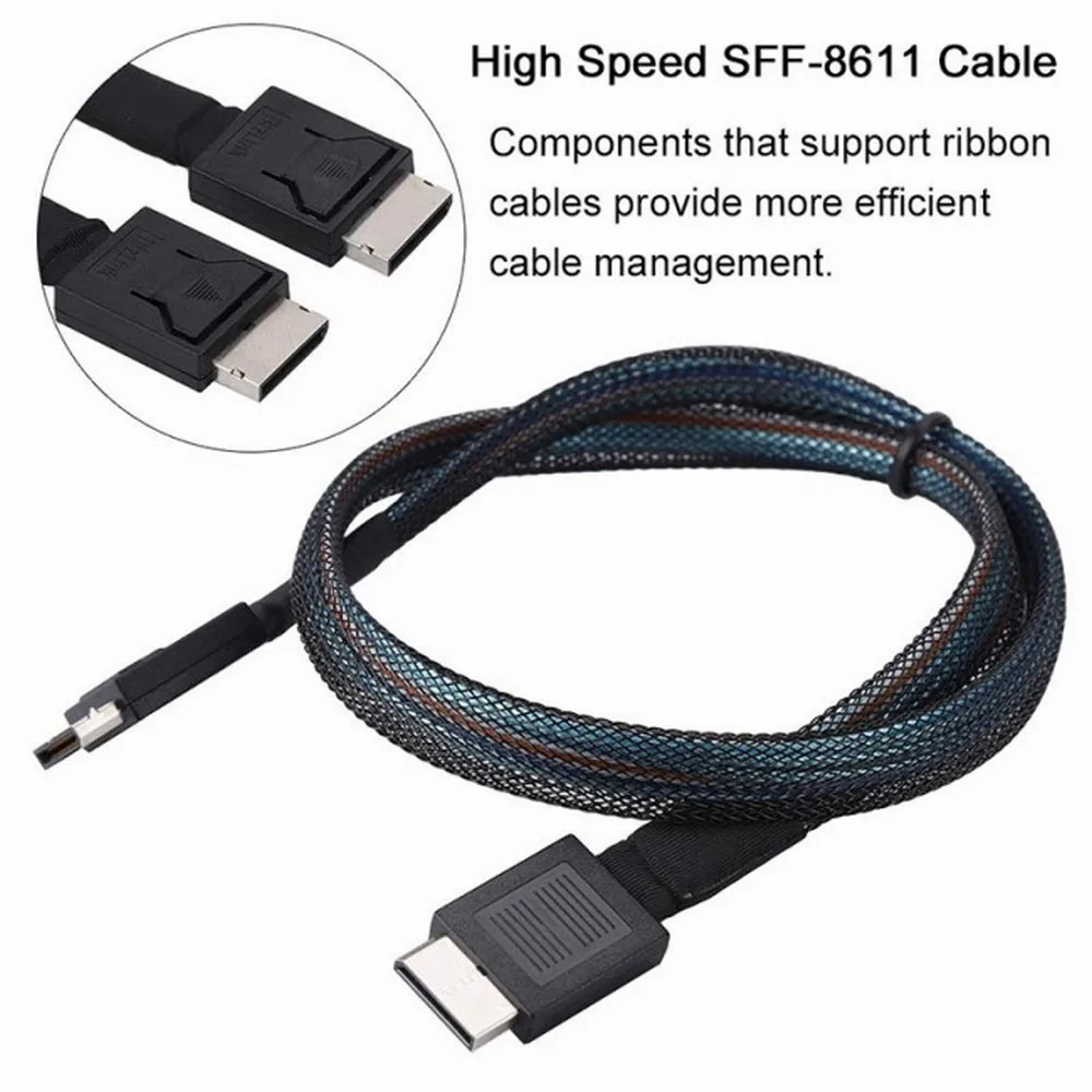 Фото PCI-E 3.0 Express 4.0 4i для внешнего хост-адаптера Oculink SFF-8612 SFF-8611 и кабеля OCuLink PCIe PCI-Express SFF-8611 4i №3