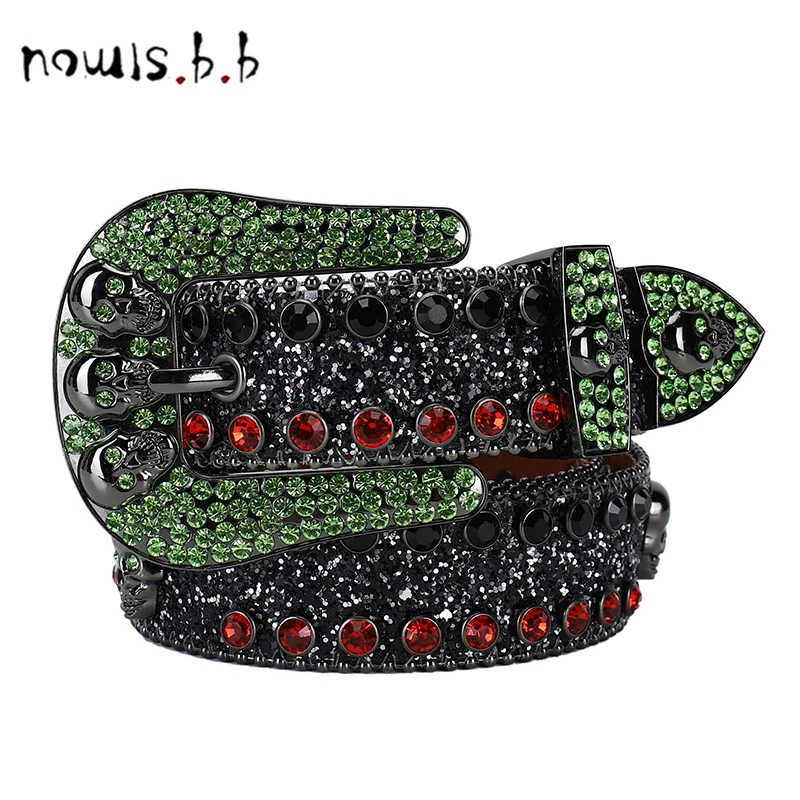 Силиконовый ремешок для мужчин, Pinggang Tengkorak Ceinture Femme Ceinture Homme Kristal Bertatah